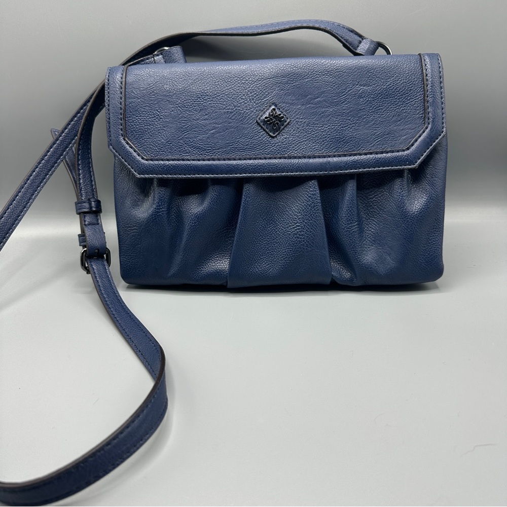 Simply Vera Vera Wang Signature Envelope Mini Crossbody Bag Dark Blue